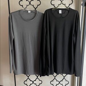 NWOT Men’s Lot of 2 Gray and Black Long Sleeve Shirts